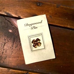 Vintage Metal Dogwood Pin